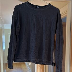 Gray Long Sleeve cropped Shirt